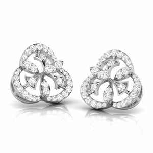 Platinum Earrings with Diamonds JL PT E ST 2251