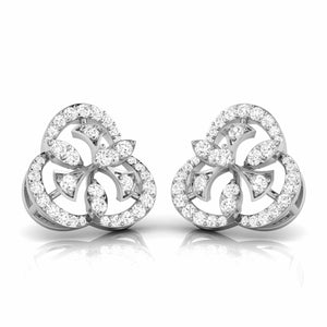Platinum Earrings with Diamonds JL PT E ST 2251