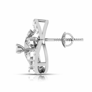 Platinum Earrings with Diamonds JL PT E ST 2251