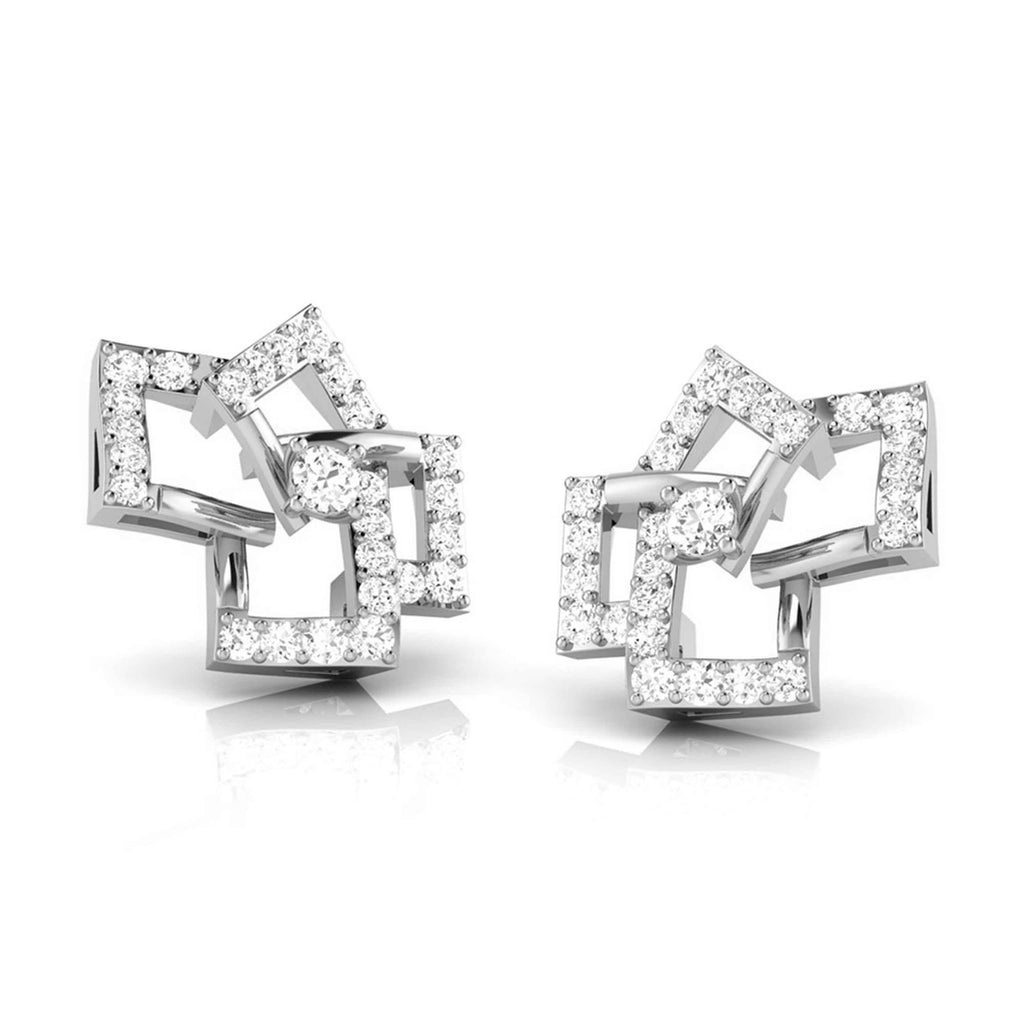 Platinum Earrings with Diamonds JL PT E ST 2252  VVS-GH Jewelove.US