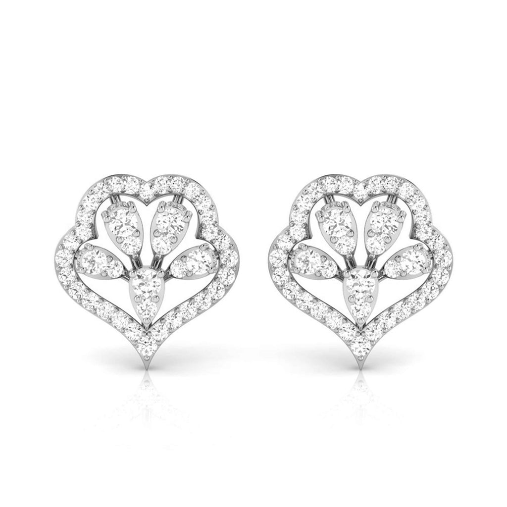 Platinum Earrings with Diamonds JL PT E ST 2253  VVS-GH Jewelove.US