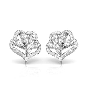 Platinum Earrings with Diamonds JL PT E ST 2253
