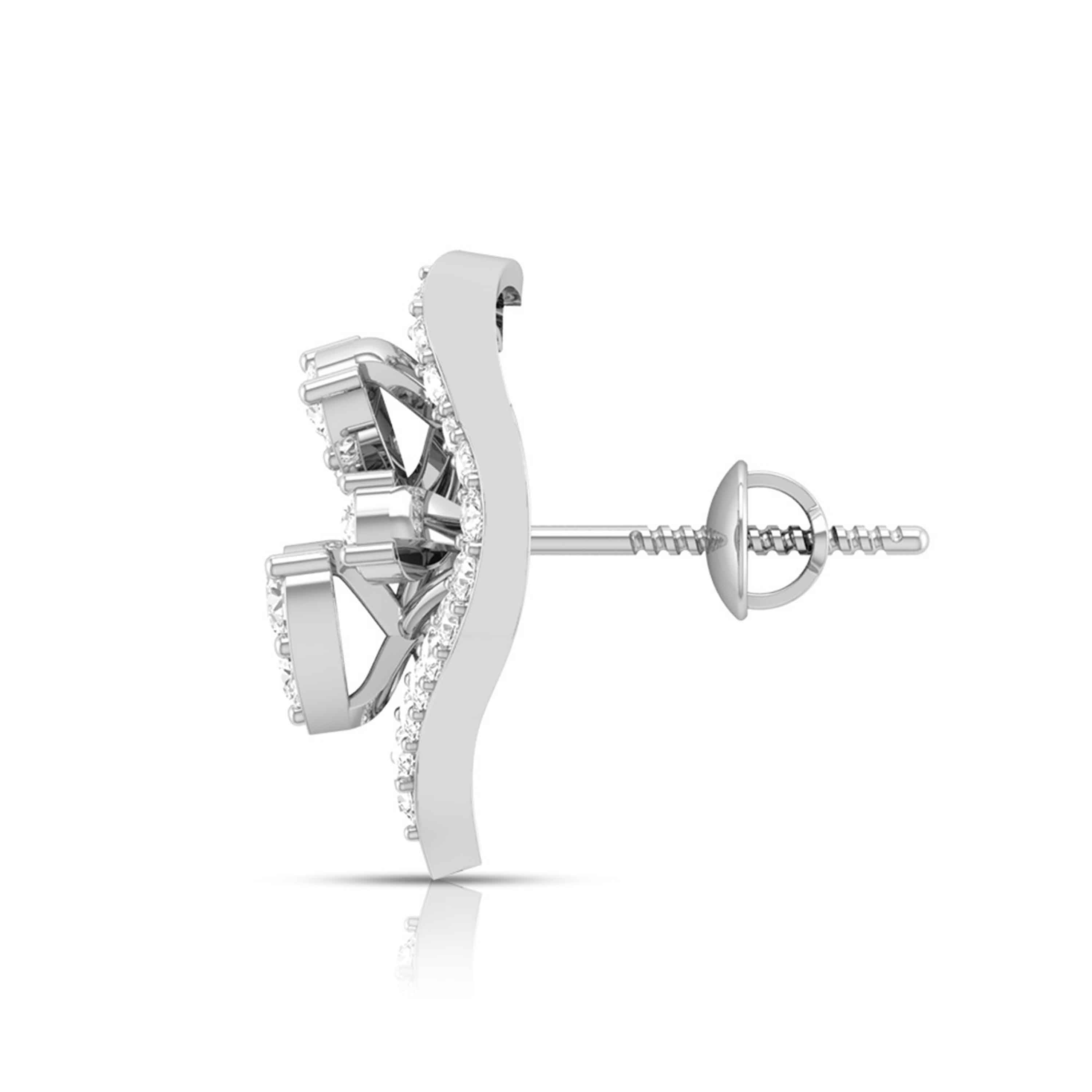 Platinum Earrings with Diamonds JL PT E ST 2253