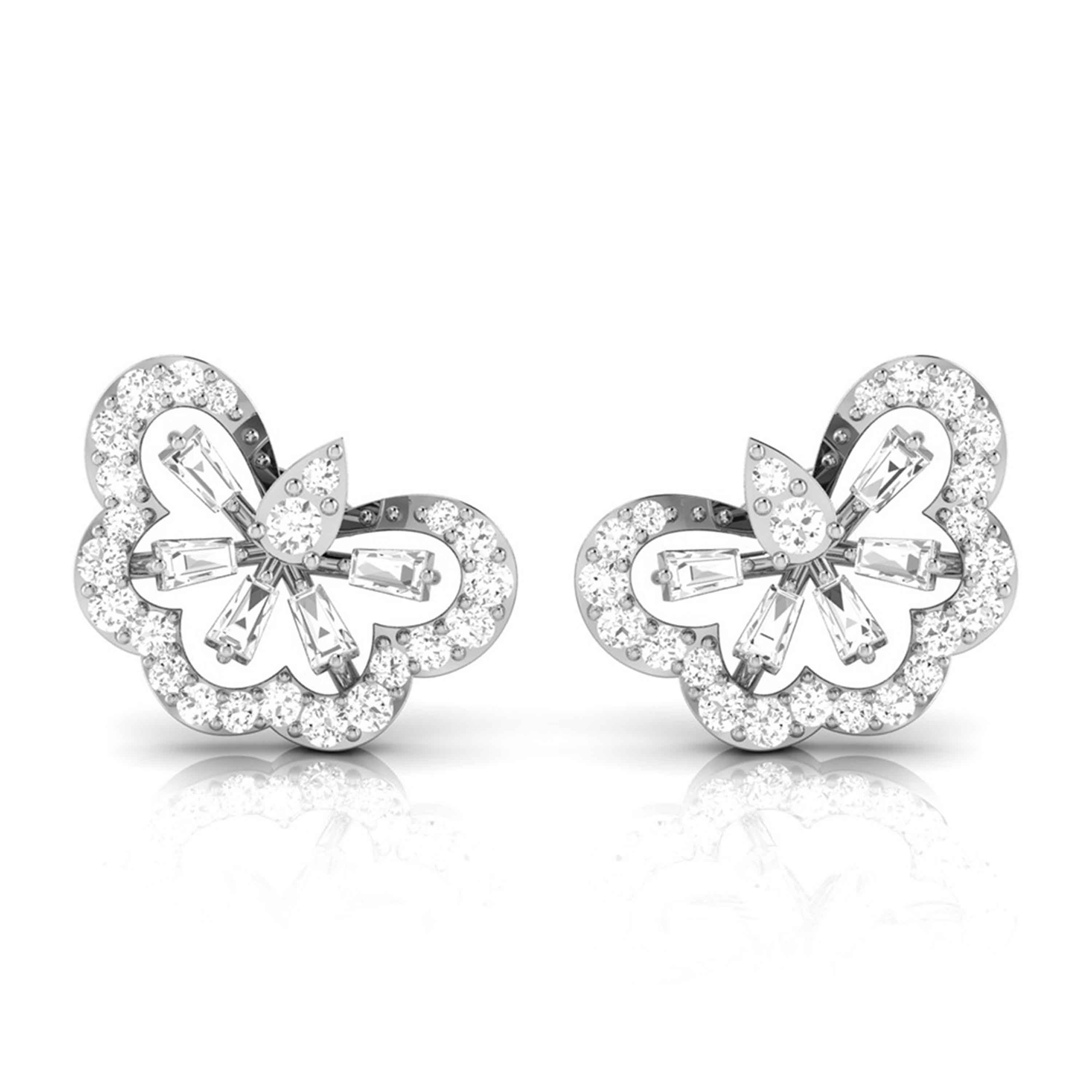Platinum Earrings with Diamonds JL PT E ST 2254  VVS-GH Jewelove.US