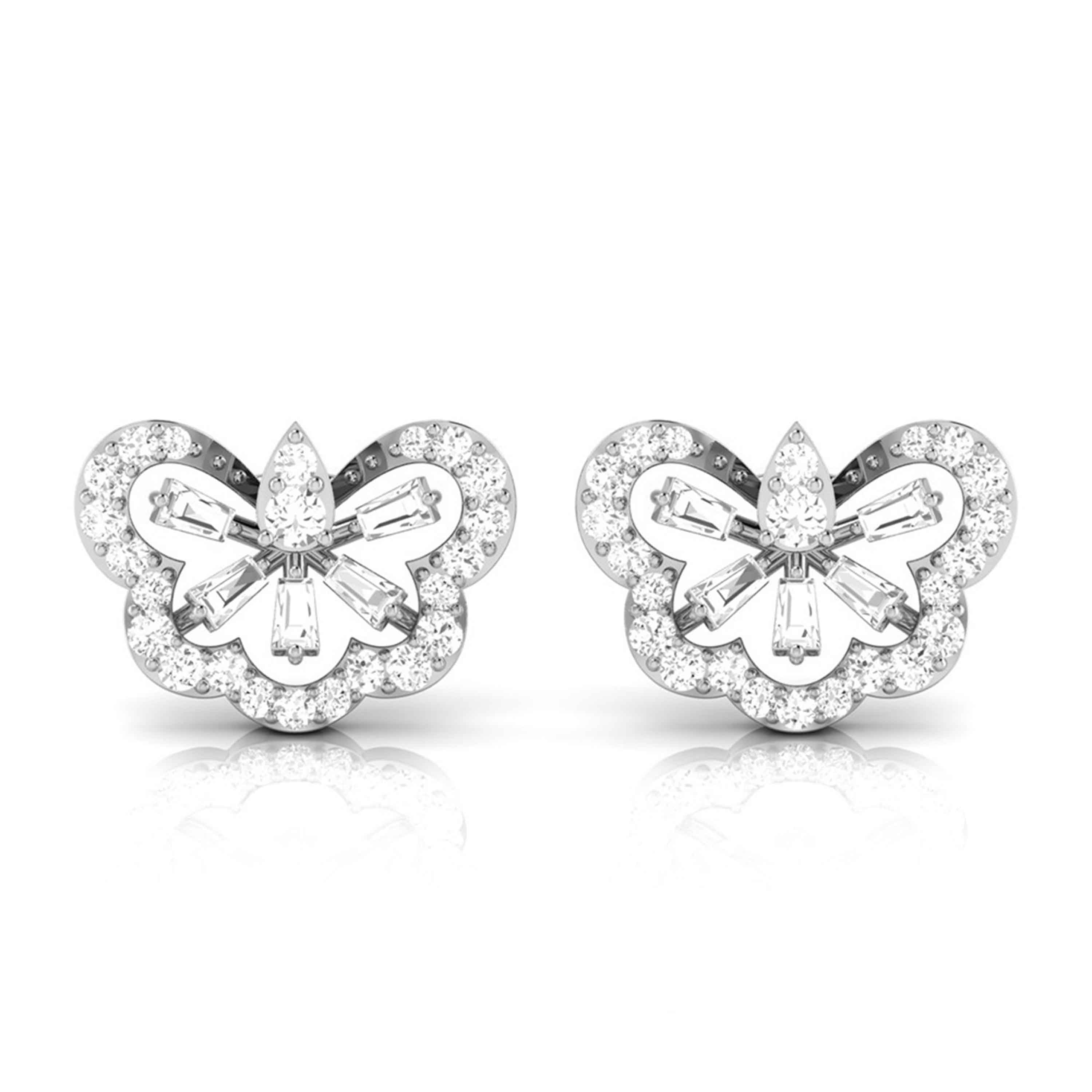 Platinum Earrings with Diamonds JL PT E ST 2254   Jewelove.US