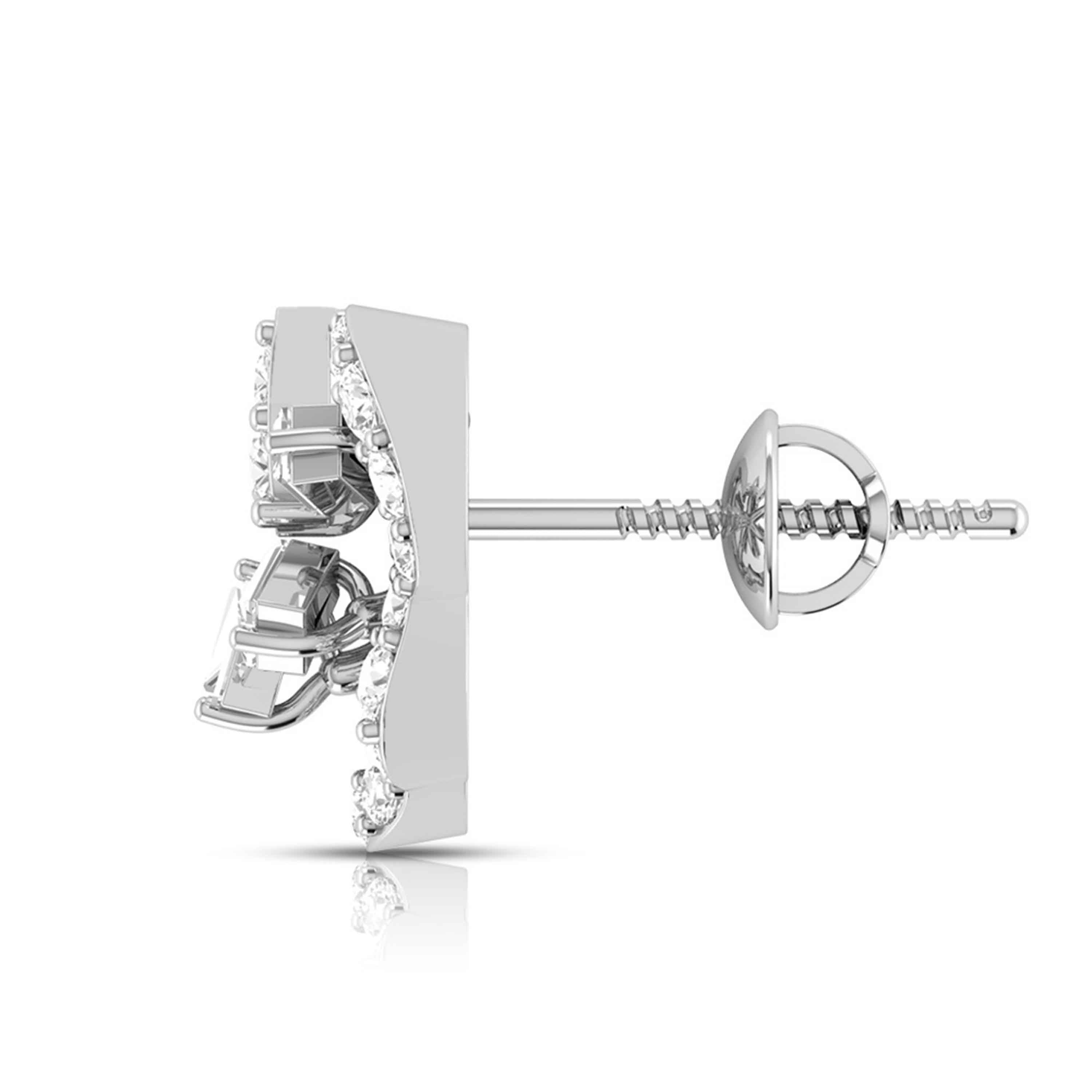 Platinum Earrings with Diamonds JL PT E ST 2254   Jewelove.US