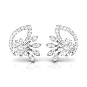 Platinum Earrings with Diamonds JL PT E ST 2255
