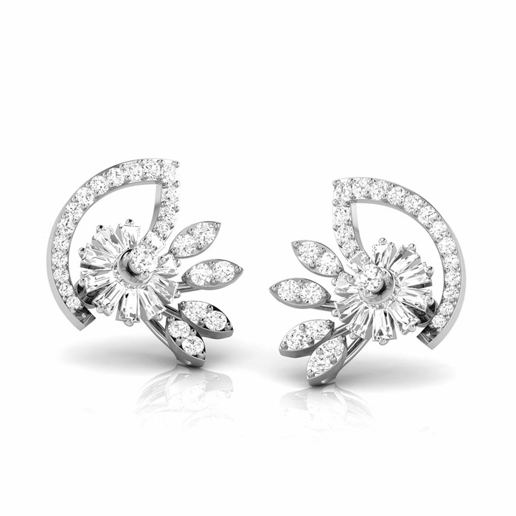 Platinum Earrings with Diamonds JL PT E ST 2255  VVS-GH Jewelove.US