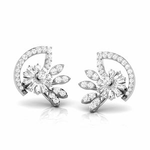 Platinum Earrings with Diamonds JL PT E ST 2255