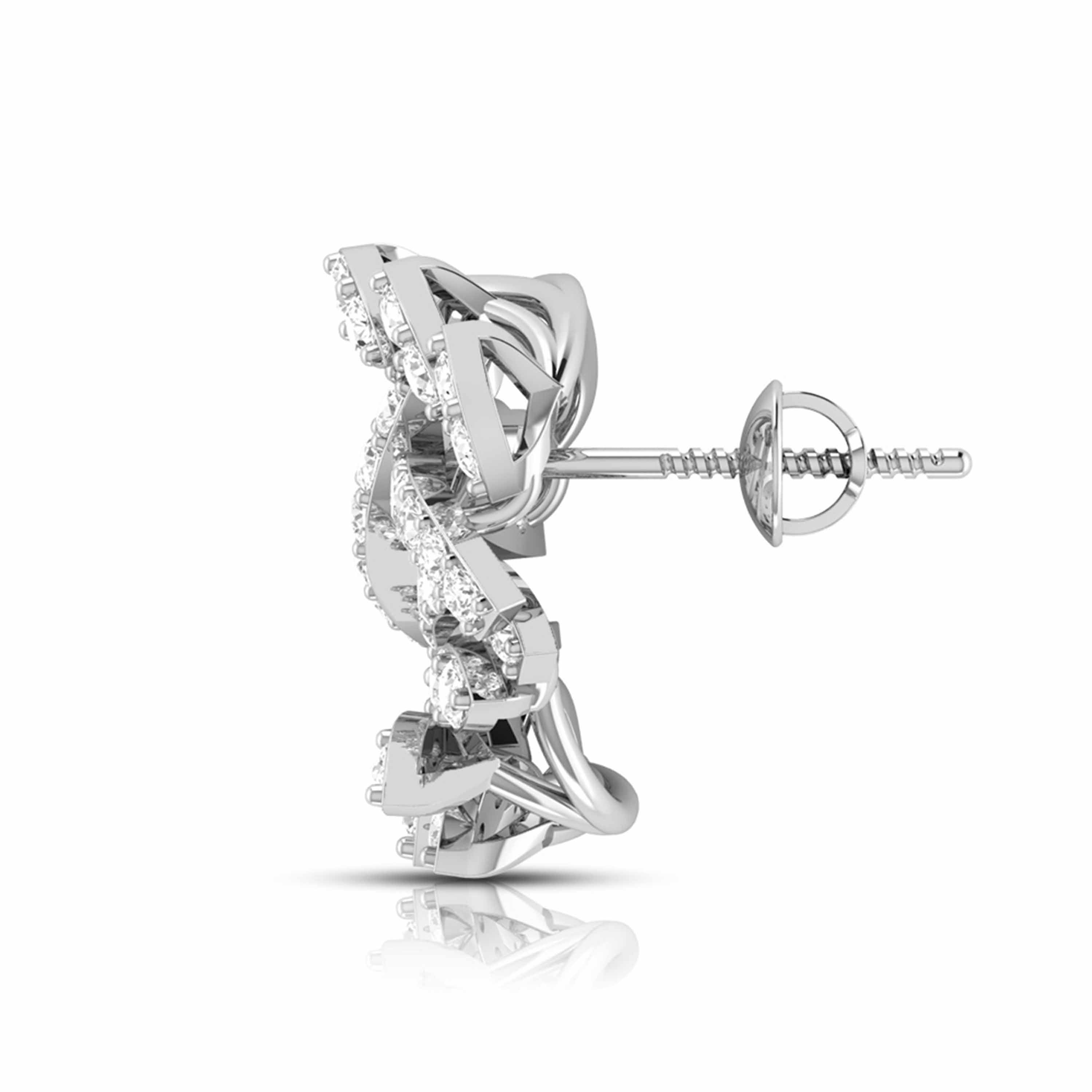 Platinum Earrings with Diamonds JL PT E ST 2256