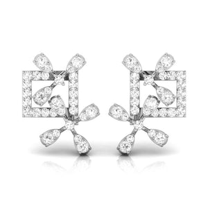 Platinum Earrings with Diamonds JL PT E ST 2257