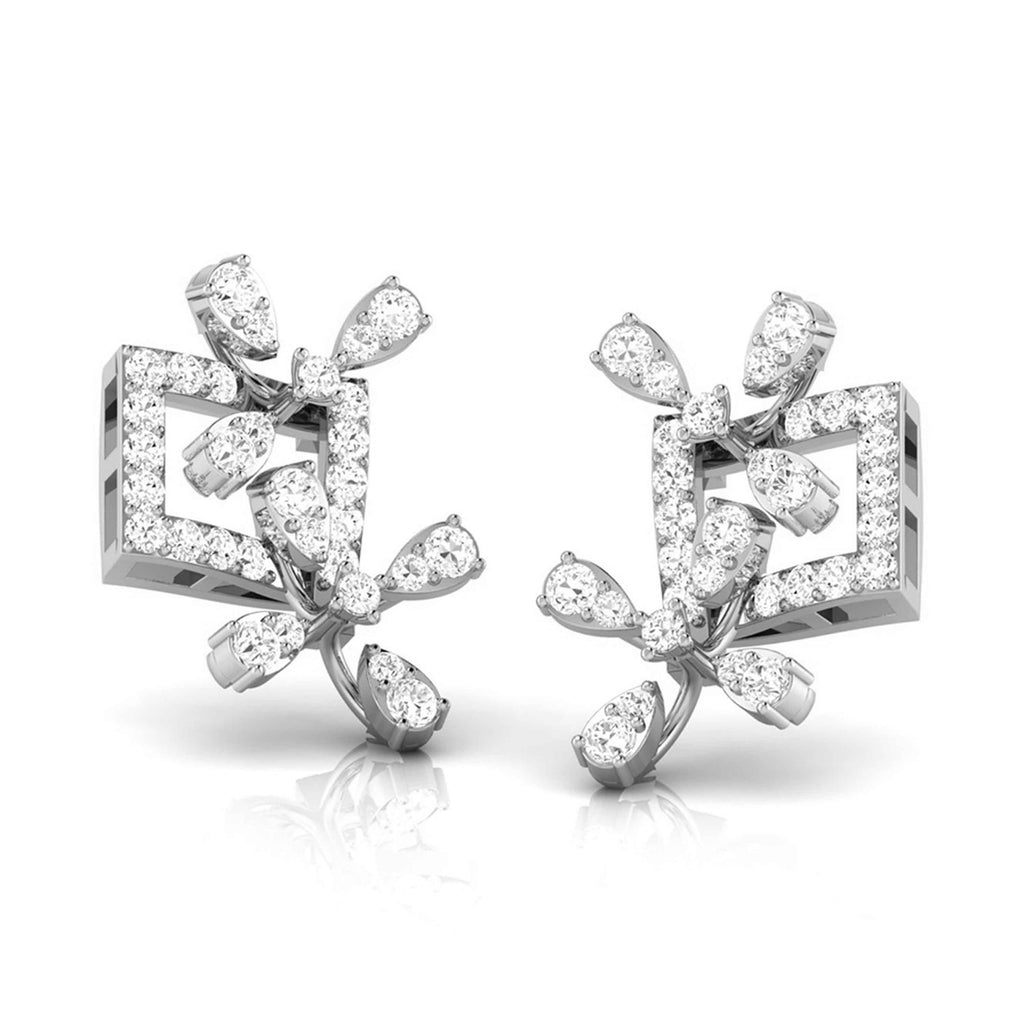 Platinum Earrings with Diamonds JL PT E ST 2257  VVS-GH Jewelove.US