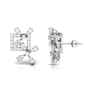 Platinum Earrings with Diamonds JL PT E ST 2257