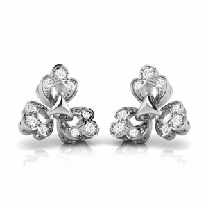 Platinum Earrings with Diamonds JL PT E ST 2258