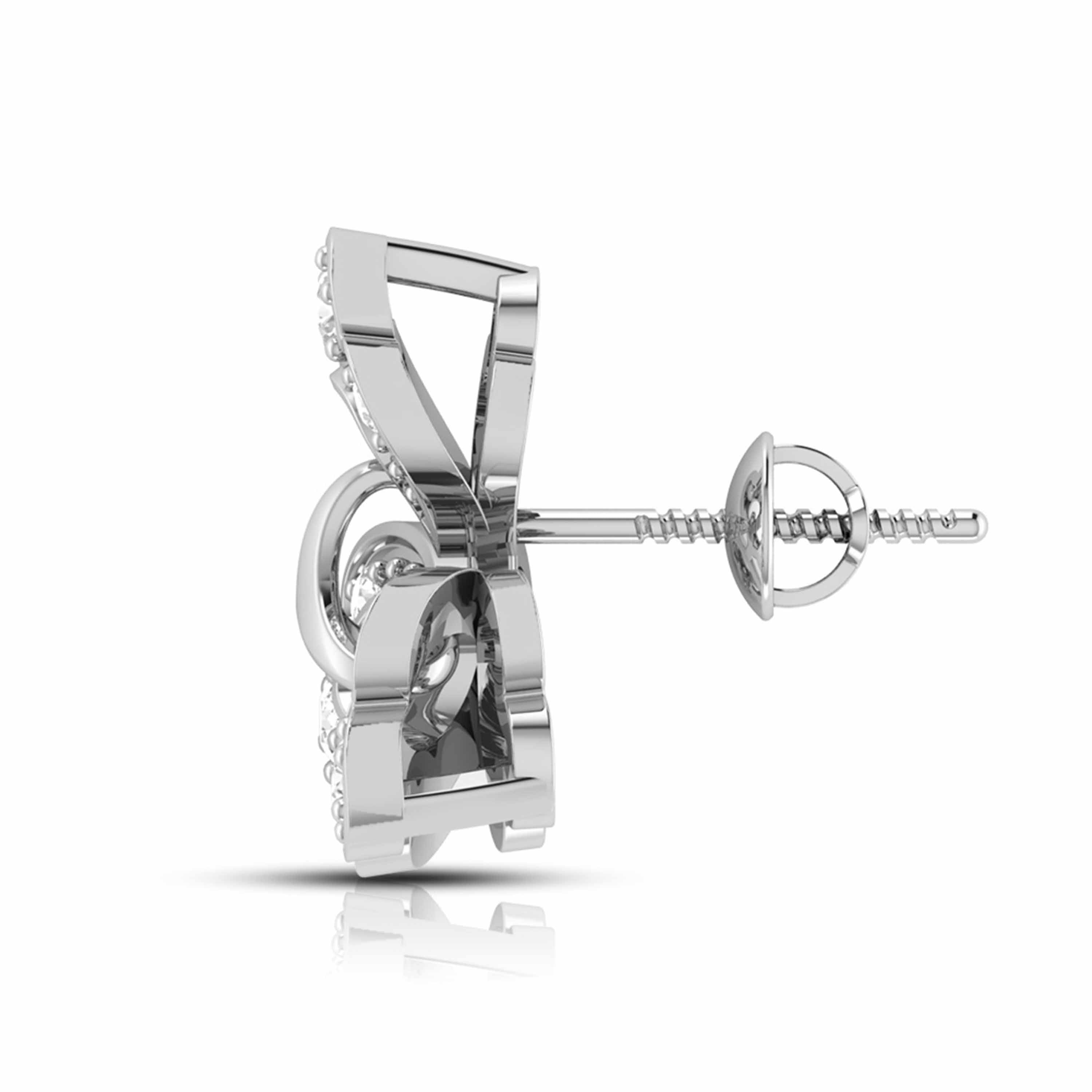Platinum Earrings with Diamonds JL PT E ST 2258