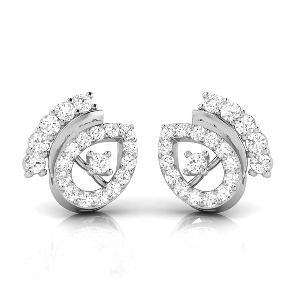 Platinum Earrings with Diamonds JL PT E ST 2259  VVS-GH Jewelove.US