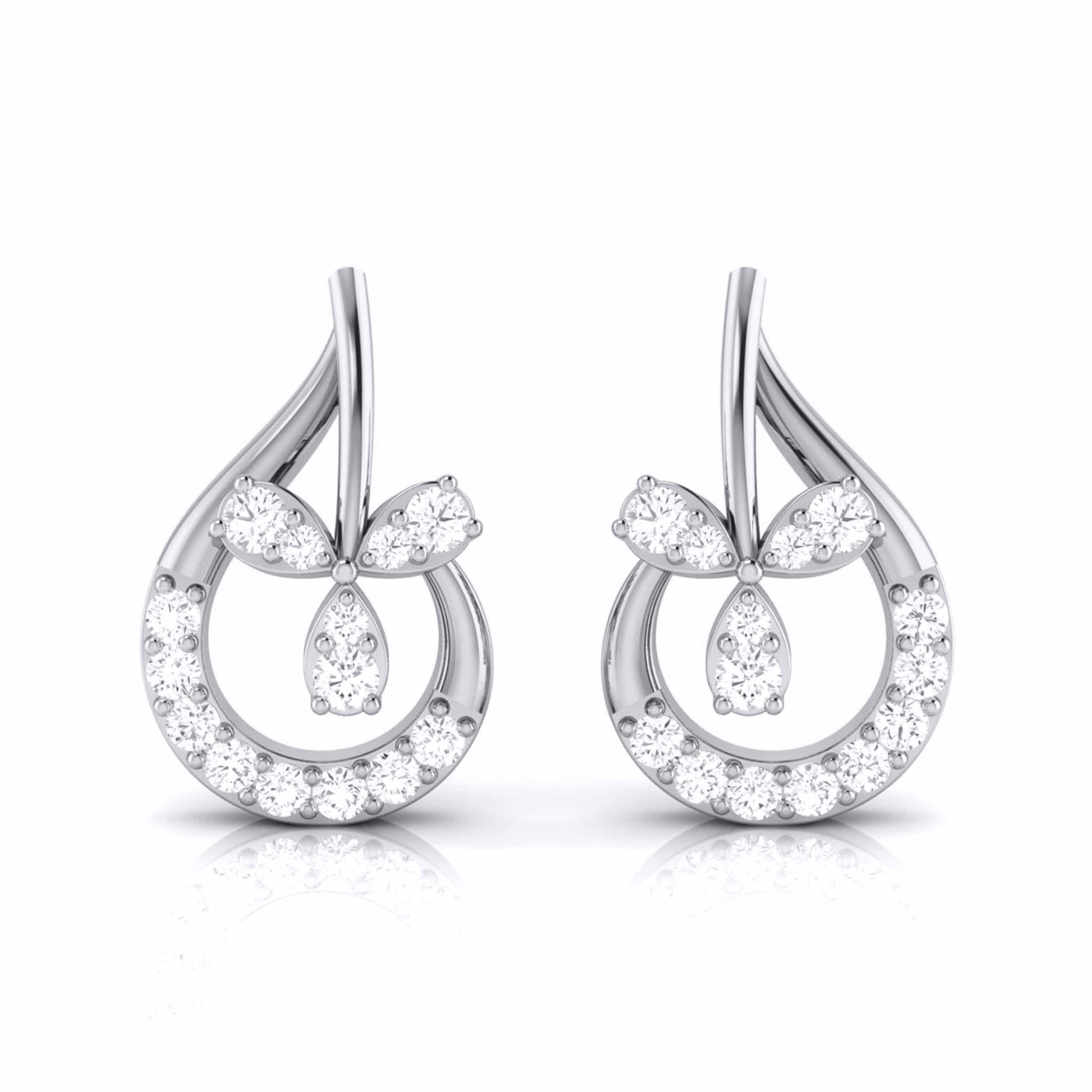 Designer Platinum Diamond  Earrings JL PT E MST 29