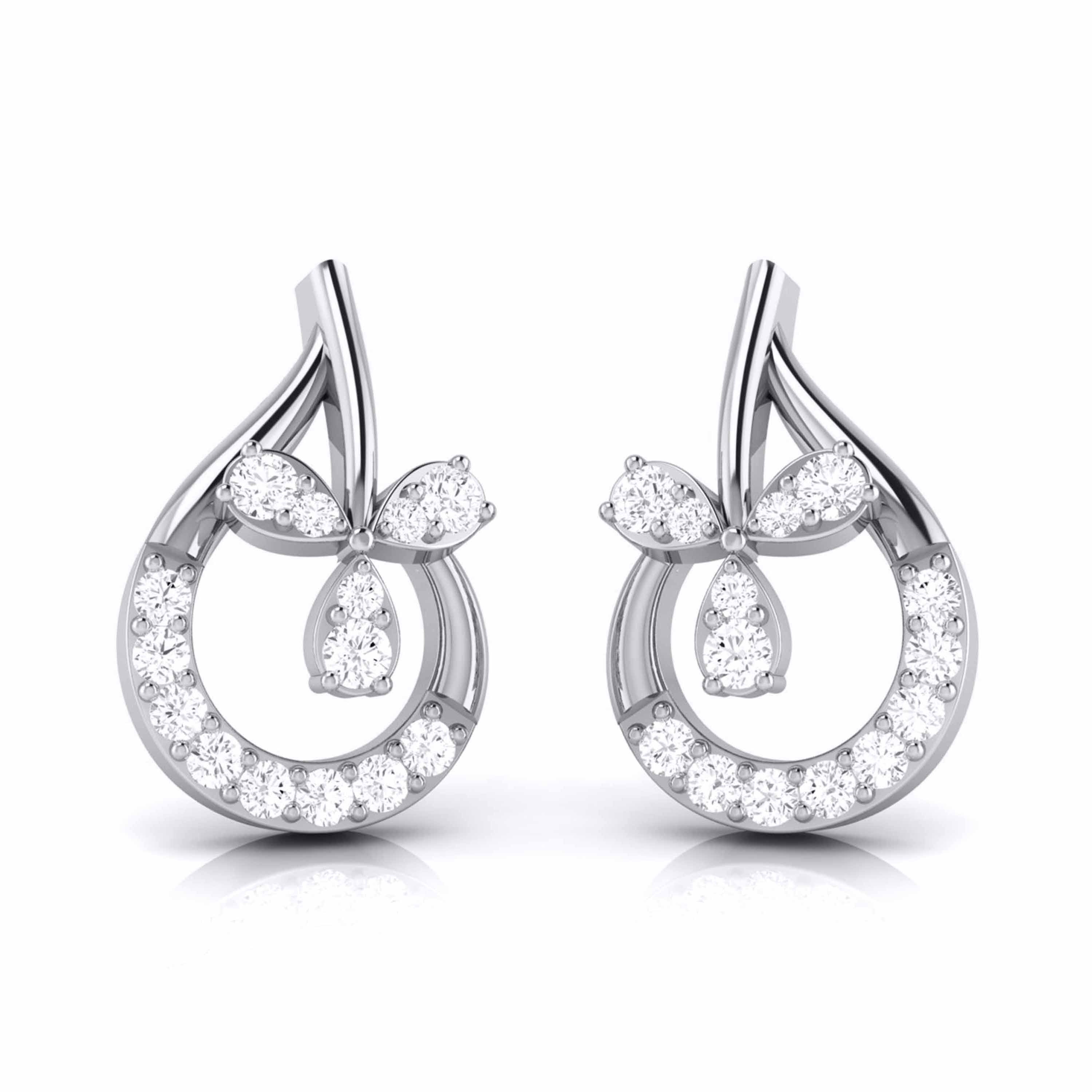 Designer Platinum Diamond  Earrings JL PT E MST 29