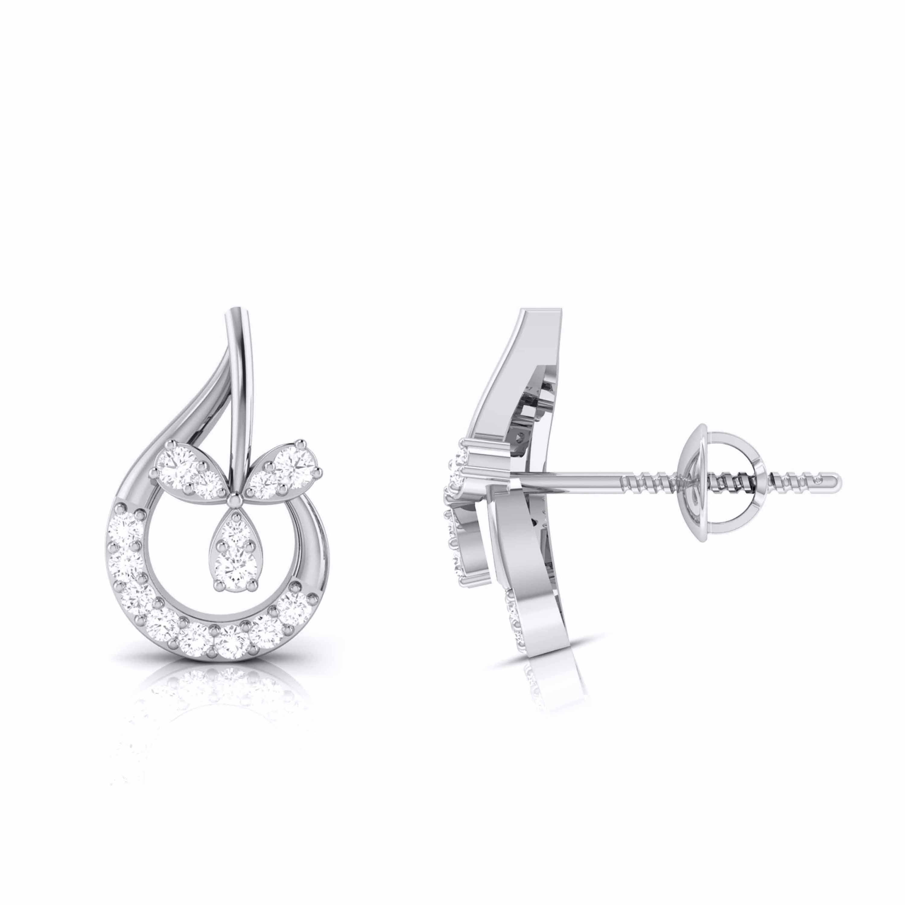Designer Platinum Diamond  Earrings JL PT E MST 29