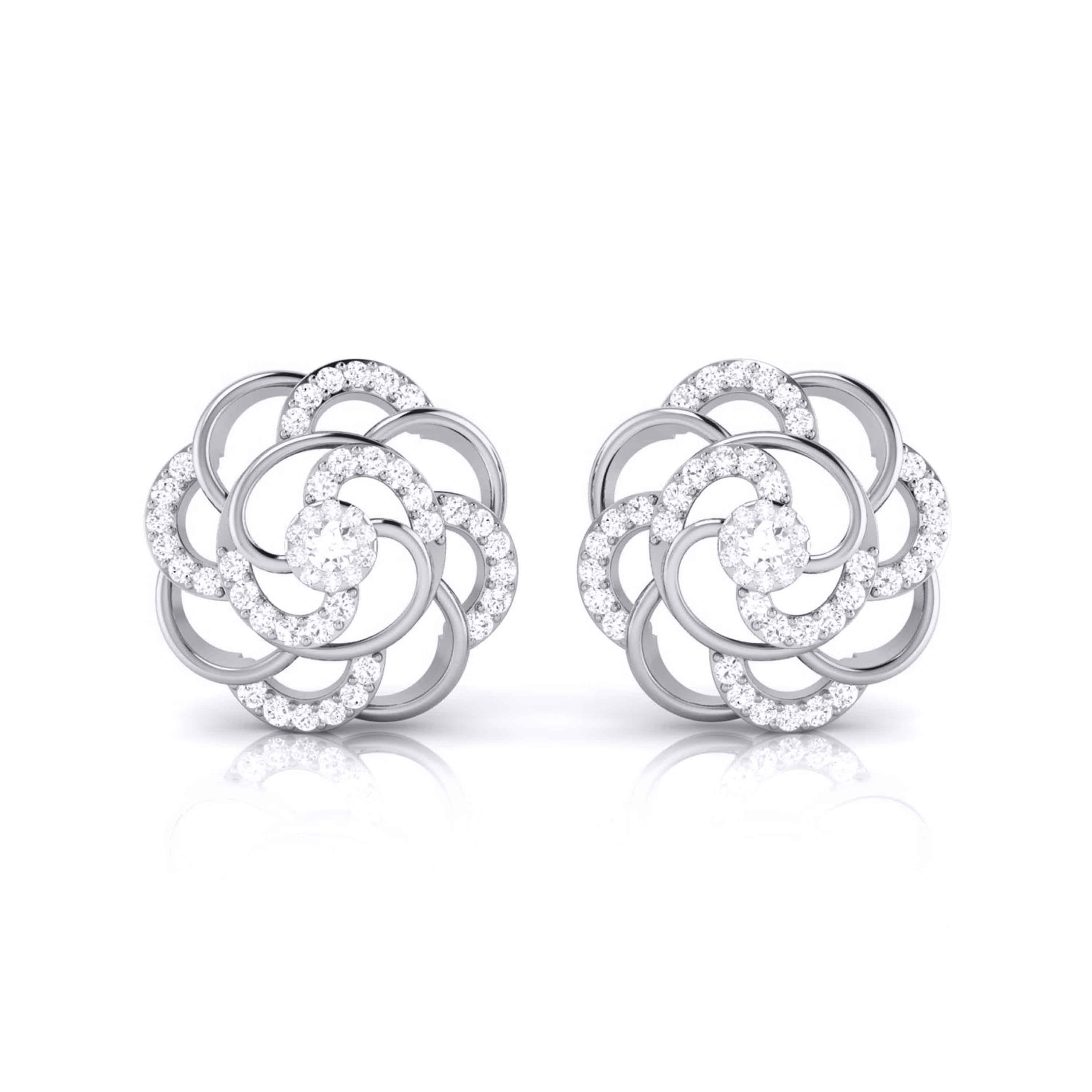 Designer Platinum Diamond Earrings JL PT E MST 32