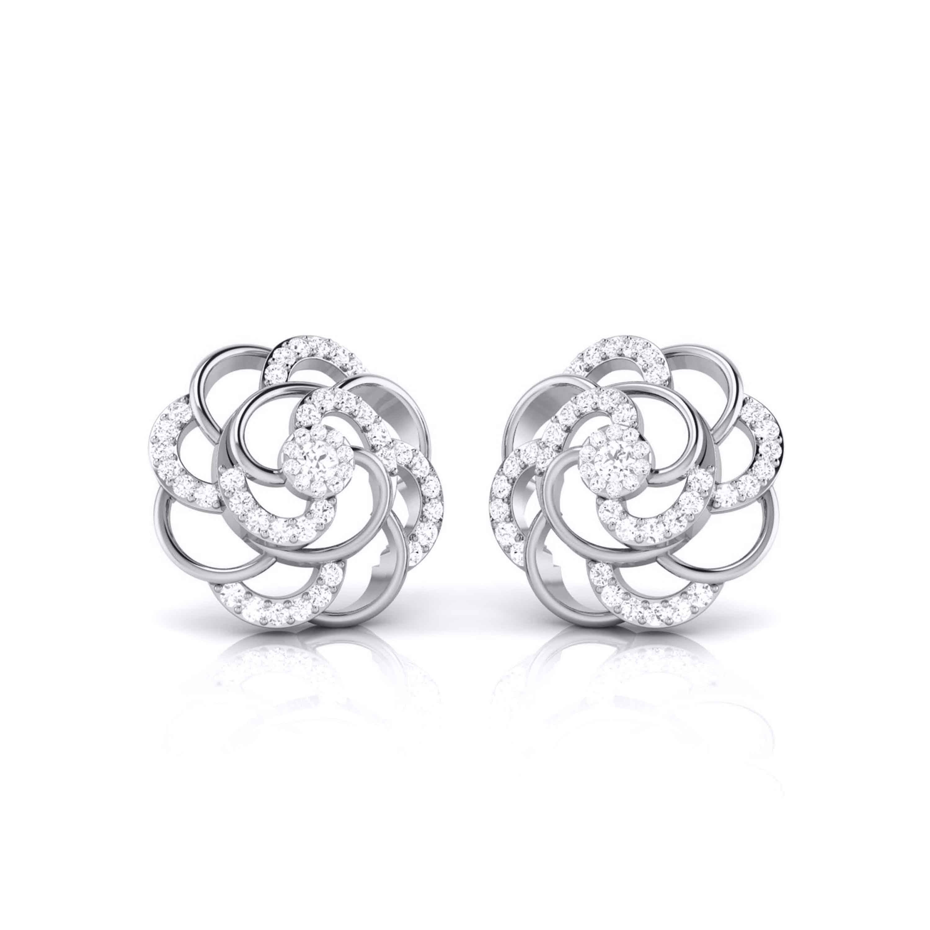 Designer Platinum Diamond Earrings JL PT E MST 32