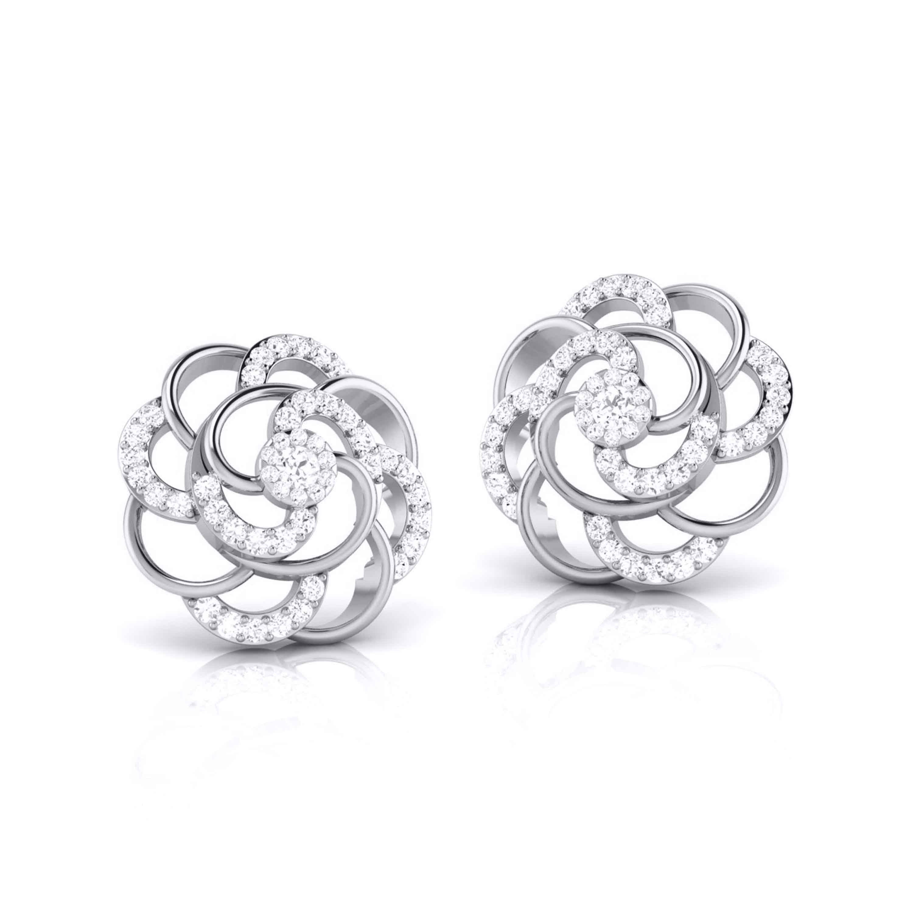 Designer Platinum Diamond Earrings JL PT E MST 32