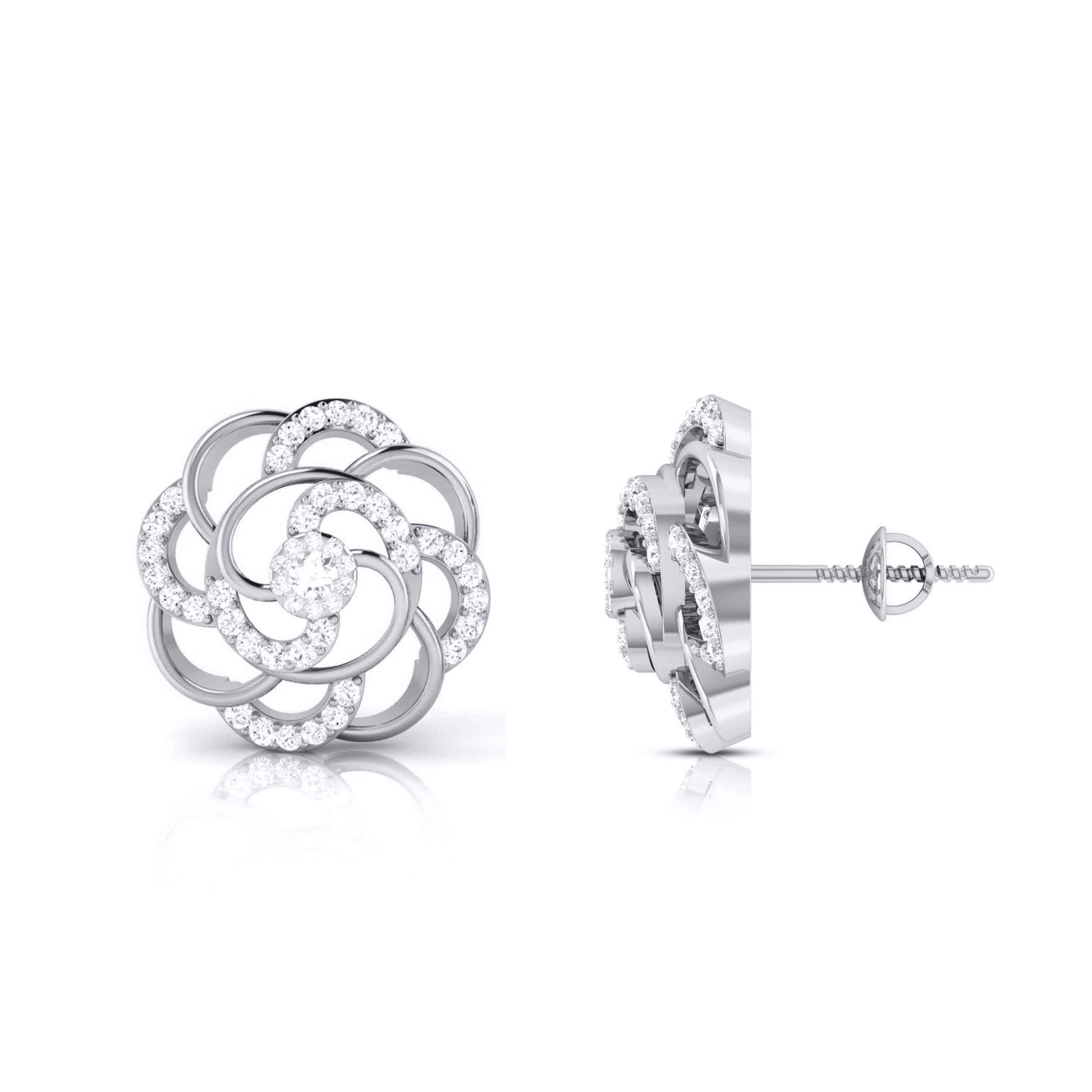 Designer Platinum Diamond Earrings JL PT E MST 32