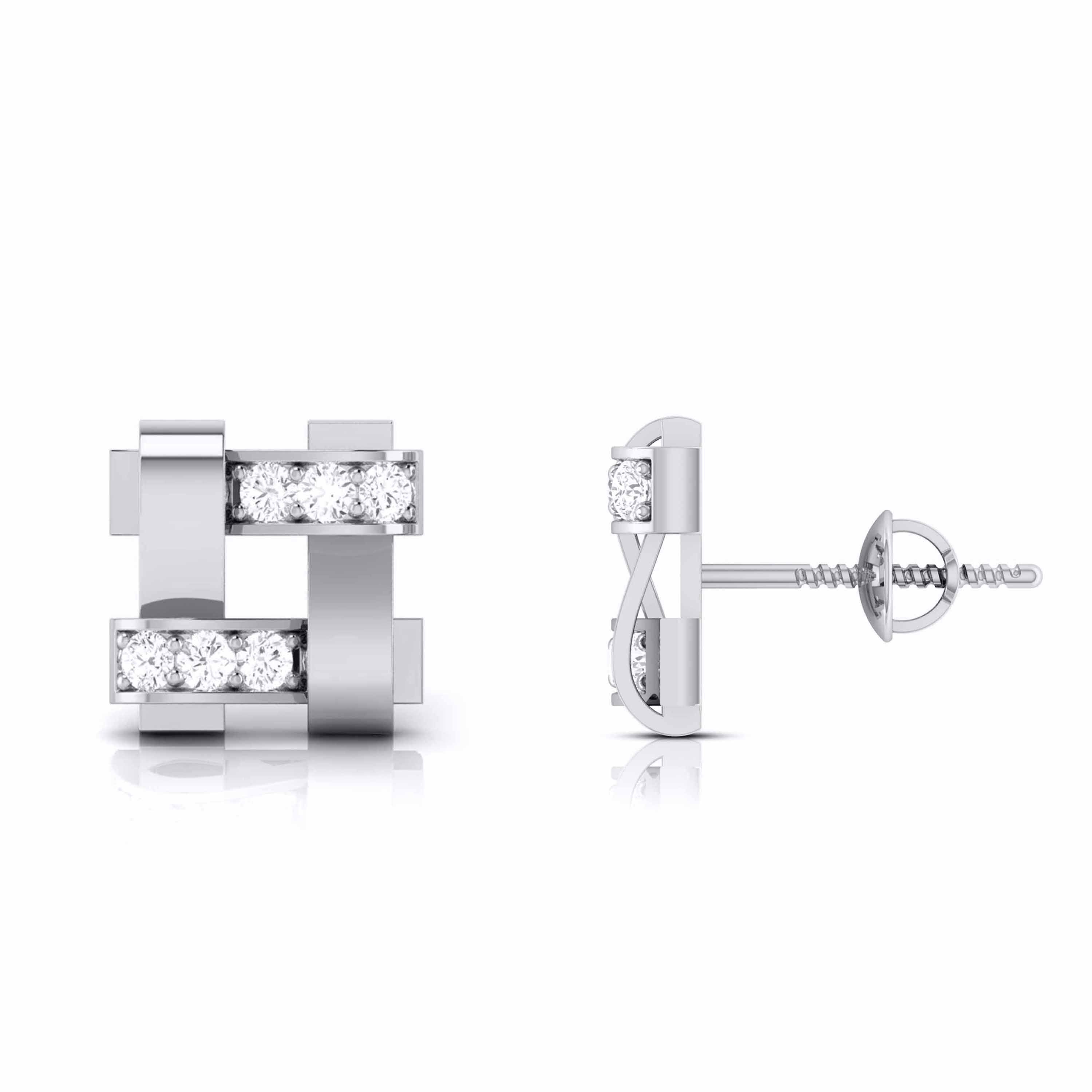 Designer Platinum Diamond Earrings JL PT E MST 33