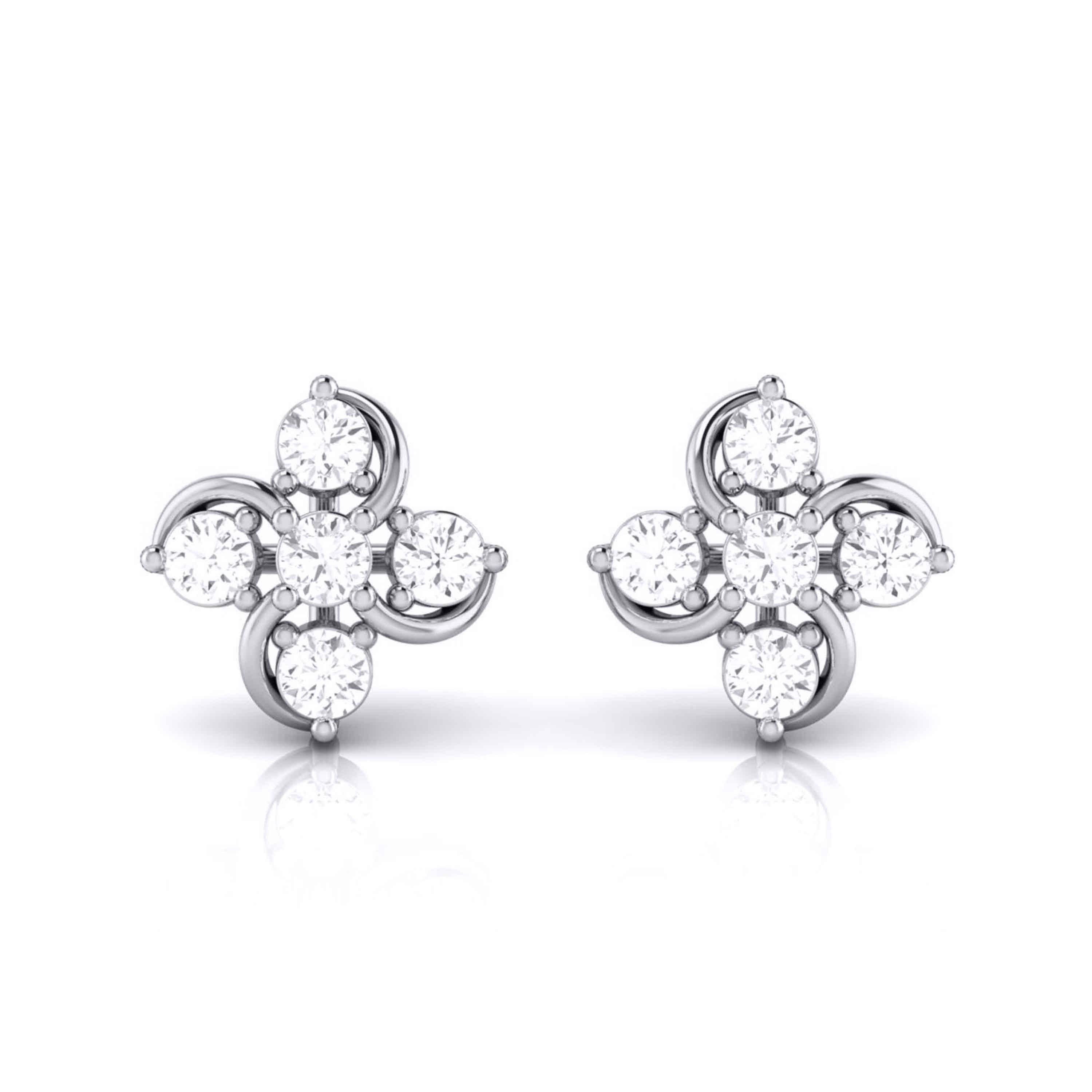 Platinum Diamond Earrings JL PT E MST 37