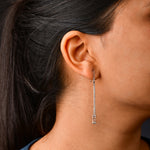 Load image into Gallery viewer, Japanese Designer Platinum Long Earrings with Rose Gold for Women JL PT E 282   Jewelove.US
