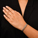 Load image into Gallery viewer, Japanese 3-row Platinum &amp; Rose Gold Bracelet for Women with Diamond Cut Balls JL PTB 768
