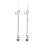 Load image into Gallery viewer, Japanese Designer Platinum Long Earrings with Rose Gold for Women JL PT E 282   Jewelove.US
