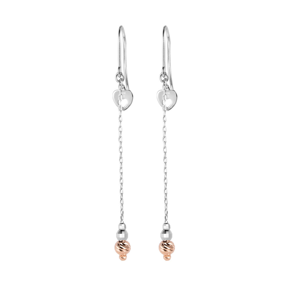 Japanese Platinum Earrings with Rose Gold for Women JL PT E 281   Jewelove.US