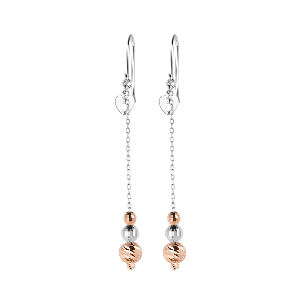 Japanese Platinum Earrings with Rose Gold for Women JL PT E 277   Jewelove.US