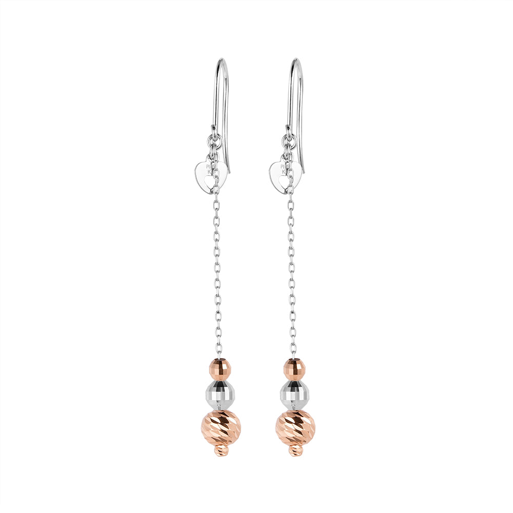 Japanese Platinum Earrings with Rose Gold for Women JL PT E 277   Jewelove.US