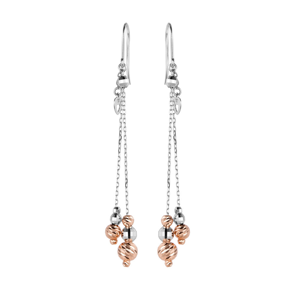 Japanese Platinum Earrings with Rose Gold for Women JL PT E 278   Jewelove.US