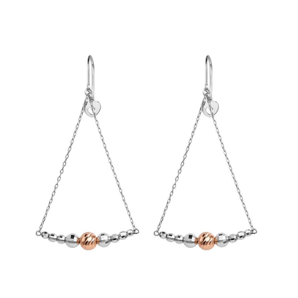 Japanese Platinum Earrings with Rose Gold for Women JL PT E 279   Jewelove.US