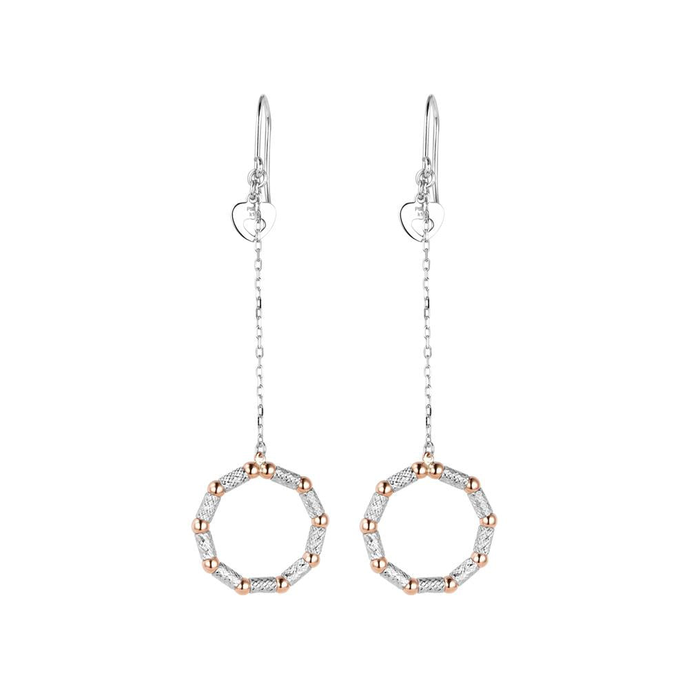 Japanese Platinum Earrings with Rose Gold for Women JL PT E 280   Jewelove.US