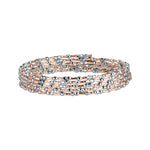 Load image into Gallery viewer, Unique 5-Row Japanese Platinum &amp; Rose Gold Bracelet for Women JL PTB 775   Jewelove.US
