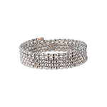 Load image into Gallery viewer, Japanese 5-row Platinum &amp; Rose Gold Bracelet for Women with Diamond Cut Balls JL PTB 772
