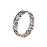 Load image into Gallery viewer, Japanese 5-row Platinum &amp; Rose Gold Bracelet for Women with Diamond Cut Balls JL PTB 772
