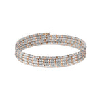 Load image into Gallery viewer, Unique 5-Row Japanese Platinum &amp; Rose Gold Bracelet for Women JL PTB 727
