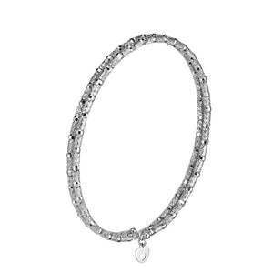 Japanese 2-row Flexible Platinum Bracelet for Women JL PTB 771