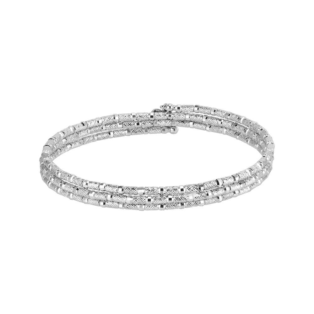 Japanese 3-row Flexible Platinum Bracelet for Women JL PTB 770   Jewelove.US