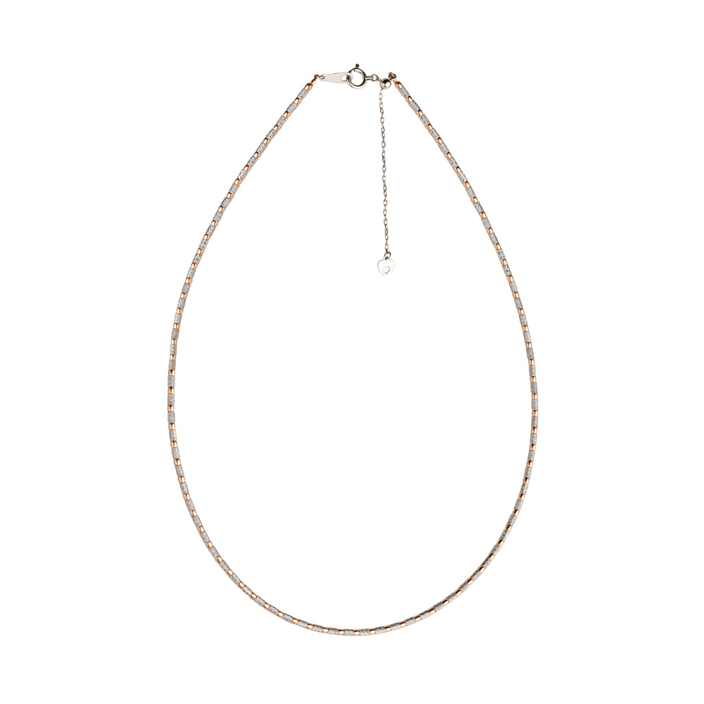 Japanese Sparkling Platinum & Rose Gold Chain for Women JL PT CH 1067