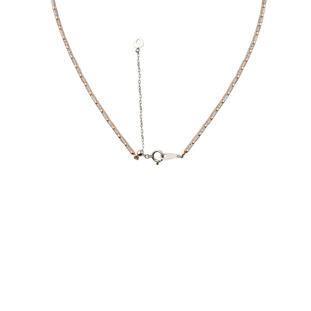 Japanese Sparkling Platinum & Rose Gold Chain for Women JL PT CH 1067   Jewelove.US