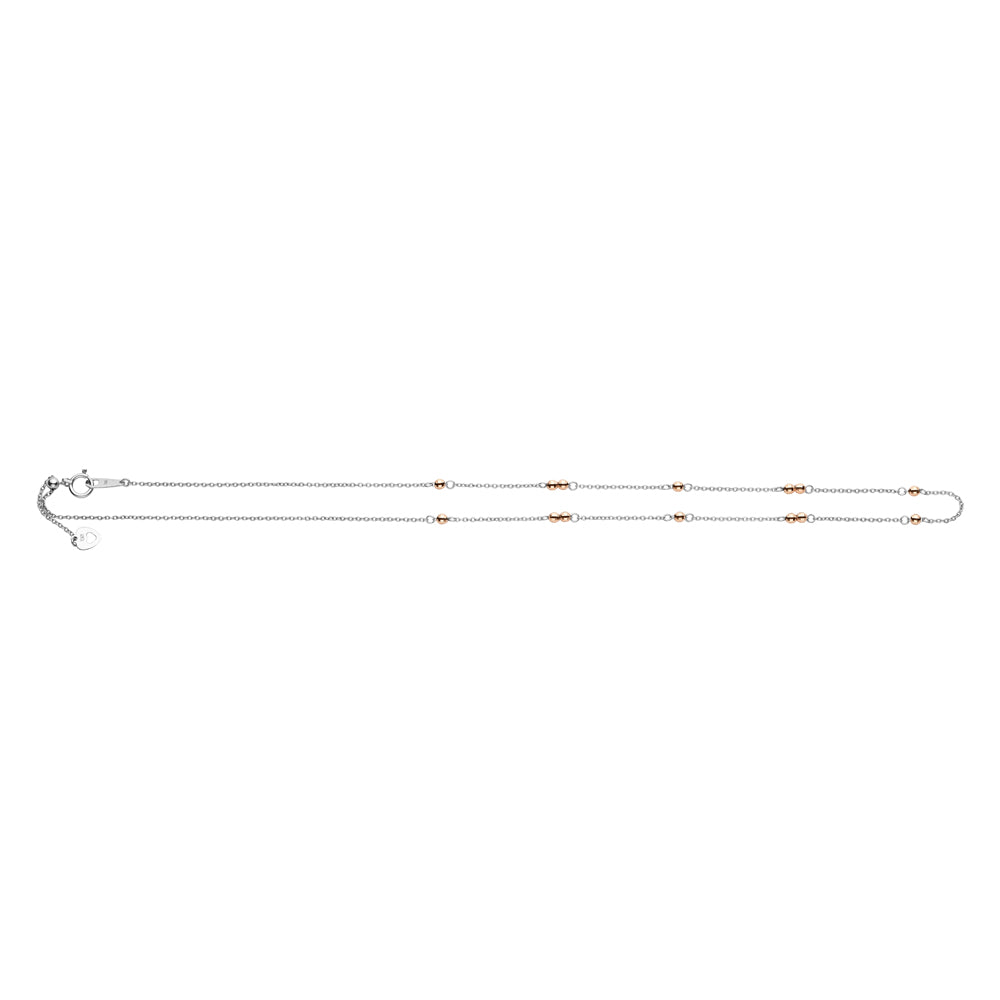 Japanese Plain Platinum Rose Gold Chain for Women JL PT CH 1053