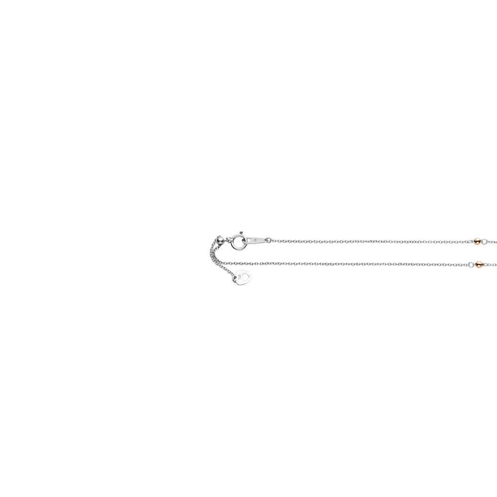 Japanese Plain Platinum Rose Gold Chain for Women JL PT CH 1053