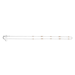 Japanese Plain Platinum Rose Gold Chain for Women JL PT CH 1053