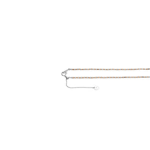 Japanese 2mm Diamond Cut Ball Platinum Rose Gold Chain JL PT CH 1062